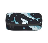 CMJSGG Tiburón Martillo Acuarela, Estuche para lápices, Estuche para lápices Estuche para lápices de Gran Capacidad Estuche para cosméticos