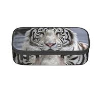 CMJSGG Tigre Blanco de Invierno, Estuche para lápices, Estuche para lápices Estuche para lápices de Gran Capacidad Estuche para cosméticos