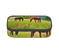 CMJSGG Varios Tipos de Caballos, Estuche para lápices, Estuche para lápices Estuche para lápices de Gran Capacidad Estuche para cosméticos