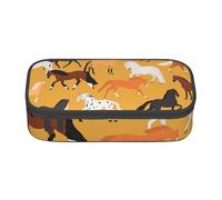 CMJSGG Varios Tipos de Caballos, Estuche para lápices, Estuche para lápices Estuche para lápices de Gran Capacidad Estuche para cosméticos