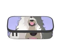 CMJSGG Viejo Perro Pastor inglés, Estuche para lápices, Estuche para lápices Estuche para lápices de Gran Capacidad Estuche para cosméticos
