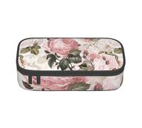 CMJSGG Vintage Shabby Chic Rosas Rosa Sepia, Estuche para lápices, Estuche para lápices Estuche para lápices de Gran Capacidad Estuche para cosméticos
