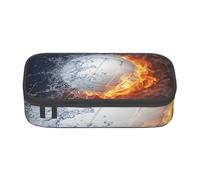 CMJSGG Voleibol de Hielo y Fuego, Estuche para lápices, Estuche para lápices Estuche para lápices de Gran Capacidad Estuche para cosméticos