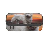 CMJSGG West Highland White Terrier Perros Montañas Blanco, Estuche para lápices, Estuche para lápices Estuche para lápices de Gran Capacidad Estuche para cosméticos