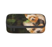 CMJSGG Yorkshire Terrier Bokeh Lindo Perros Pared Yorkie, Estuche para lápices, Estuche para lápices Estuche para lápices de Gran Capacidad Estuche para cosméticos