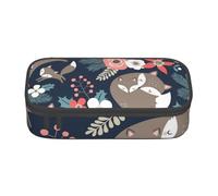 CMJSGG Zorro Animal Flor Mon and Daughter Son, Estuche para lápices, Estuche para lápices Estuche para lápices de Gran Capacidad Estuche para cosméticos