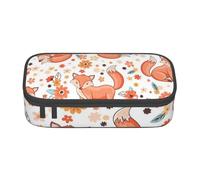 CMJSGG Zorros Rojos de Dibujos Animados Lindo, Estuche para lápices, Estuche para lápices Estuche para lápices de Gran Capacidad Estuche para cosméticos