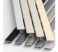 CMJYMX 3 Pieza × 100cm Tira De Umbral, Perfil En T, Perfil De Transición Impermeable Varios Tamaños Disponibles, Tira Divisoria Banda De Separación De Suelo Laminado(Dark Gray,0.6cm/0.23in)