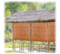 CMJYMX Cortina Enrollable De Bambú Natural con Elevador, Persianas De Caña para Interiores, Natural Persiana Enrollable Roman para Privacidad En Porches Y Terrazas(50x160CM/20x63IN(WxH))