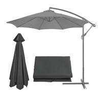 CMJYMX Diámetro 2.7m | 300cm | 6 Costillas | 8 Costillas Toldo De Repuesto para Sombrilla De Patio Paraguas De Jardín Cubierta De Poliéster Superior para Paraguas(Gray,6 ribs-3m(9.8ft))