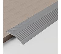 CMJYMX Rampa De Umbral, Tira De Transición De Suelo De Aluminio, Perfil De Transición para Azulejos, Madera, Laminado, Se UNE Al Hueco, 5.5 Cm/7.5 Cm De Ancho(Gun Gray,7.5cm/2.95in)