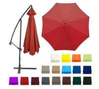 CMJYMX Tela De Repuesto Para Paraguas, 6/8 Varillas 200cm 215cm 230cm 250cm 270cm 280cm 300cm 330cm 350cm 400cm Toldo De Recambio De Sombrilla(Red,8 RIBS: 200CM/6.5FT)