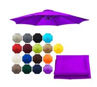 CMJYMX Toldo De Recambio De Sombrilla, 400cm 350cm 200cm 230cm 250cm 270cm 280cm Tela De Repuesto Para Sombrilla De Jardín, Fácil De Instalar(Purple,8 RIBS: 400CM/13.1FT)