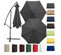 CMJYMX Toldo De Repuesto Para Sombrilla De Patio, Impermeable Cubierta De Repuesto Para Sombrilla 200cm 215cm 230cm 250cm 270cm 280cm 300cm 330cm 350cm 400cm(Gray,8 RIBS: 200CM/6.5FT)
