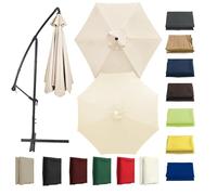CMJYMX Toldo De Repuesto Para Sombrilla De Patio, Impermeable Cubierta De Repuesto Para Sombrilla 200cm 215cm 230cm 250cm 270cm 280cm 300cm 330cm 350cm 400cm(Beige,8 RIBS: 230CM/7.5FT)