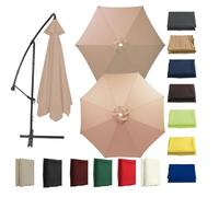 CMJYMX Toldo De Repuesto Para Sombrilla De Patio, Impermeable Cubierta De Repuesto Para Sombrilla 200cm 215cm 230cm 250cm 270cm 280cm 300cm 330cm 350cm 400cm(Champagne,8 RIBS: 350CM/11.5FT)