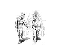 CMK 129-F32356-1 :3 2 Fuerza Aérea Ground Tripulación Tracción V1 On Carro - Neu