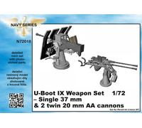 CMK 129-N72018 - 1:72 Barco de U Ix Arma Set-Single Aa para Revell Kit - Nuevo