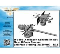 CMK 129-N72020 - 1:72 Barco de U Ix Arma Conversión set-new105mm Cannon A. Flak