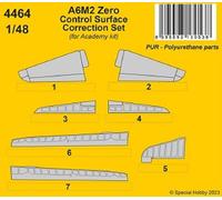 CMK 4464 - 1/48 A6M2 Zero Control Surface Correction Set / para Academia Kit -