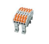CMK42A, 10 Uds., palanca de carril Din, Mini conector Cable rápido, cableado Conductor compacto Universal, bloque terminales a tope a presión(CMK425A)