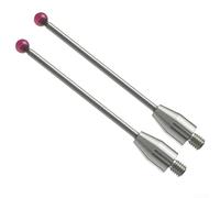 CMM Touch Sonda 2 unids 50mm Longitud 2mm Diámetro Bola Acero Stylus Carburo Rod Preciso Contacto Rigidez Resistente Al Desgaste Para Máquinas CNC EDM Medición Fina Uso Industrial