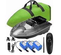 CMOLVUR Barco de cebo de pesca con control remoto con batería de gran capacidad, alcance de 500 m y resistencia a las olas del viento, incluye bolso y accesorios para una mejor experiencia de pesca