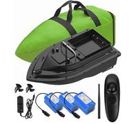CMOLVUR Barco de cebo de pesca con mando a distancia, alcance de 500 m, gran capacidad, resistente al viento y a las olas, incluye bolso y accesorios para pescadores