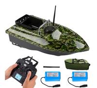 CMOLVUR Barco de cebo RC de 500 m para pesca con G*P*S, 2 baterías extraíbles de 12000 mAh, luces de pesca nocturnas, carga de 1,5 kg, para entrega de cebo, entrega de anzuelo, herramienta de pesca