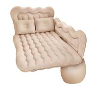 CMOLVUR Colchón de aire para coche, 134 x 78 cm, cama de viaje, respaldo universal para asiento, camas inflables, sofá inflable, cojines al aire libre, accesorios de camping (beige)