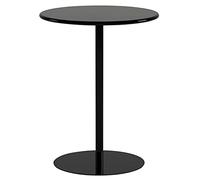 CMOLVUR Mesa alta de bar de metal para bistró, mueble de cóctel y pub, decoración redonda para interior/exterior, restaurante, extremo lateral o sofá, café en sala de estar