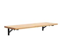 CMOLVUR Mesa de bar plegable para exteriores e interiores, de aleación de aluminio, altura ajustable, diseño moderno, color madera, 80 x 40 cm, perfecta para terrazas y patios