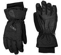CMP Guantes de esquí de sarga para hombre, Negro, 9