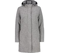 CMP Abrigo largo Wooltech para mujer, gris claro/blanco, 36