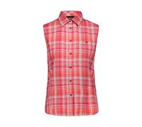 CMP Blusa CAMISA Mujer Roja Transpirable Antibacteriana Protección UV A Cuadros