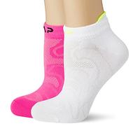 CMP - Calcetines deportivos ultraligeros, Blanco-Rosa Fluo, 39/42