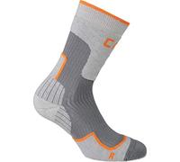 CMP - Calcetines trekking de lana media para niños, Naranja hielo, 31/33