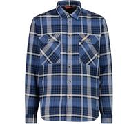 CMP - Camisa de Franela para Hombre, Color Aceituna-Negro-Blanco, 56