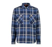 CMP - Camisa de Franela para Hombre, Color Azul, Blanco, Talla 56