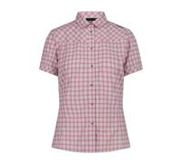 CMP - Camisa de manga corta elástica para mujer, Blanco-Blush-Antracita, S