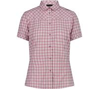 CMP - Camisa de manga corta elástica para mujer, Blanco-Blush-Antracita, XS