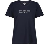 CMP Camiseta de cuello redondo Dry Function con logotipo para mujer Art.39T5676P, azul, XXL