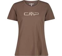 CMP Camiseta de mujer con función seca y cuello redondo ligero, transpirable y de secado rápido con tratamiento antibacteriano. Ideal para actividades al aire libre y deportes., transparente, L