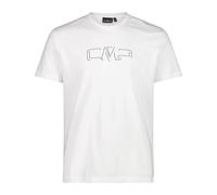 CMP Camiseta elástica para Hombre con Logotipo de algodón Art.32d8147p, Blanco-b.Blue, 54