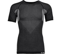 CMP Camiseta Hombre Sin Costuras, Negro, S/M