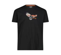 CMP - Camiseta para hombre con función Dry-Function y estampado Adventure, transpirable, de secado rápido y perfecto para actividades al aire libre de verano., Antracita-naranja, 56