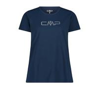 CMP - Camiseta para Mujer, Color Azul y Gris, 44, Azul-Gris, 40