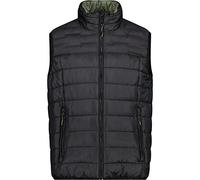 CMP - Chaleco en poliéster reciclado para hombre, Negro-Verde Aceite, 56