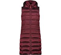 CMP Chaleco largo de nailon con capucha fija para mujer