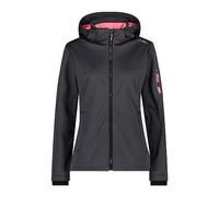 CMP - Chaqueta con capucha y cremallera para mujer, Mel. Titanio-Brillo, XL